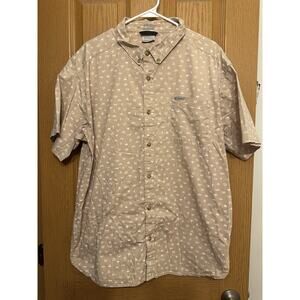 Columbia Mens Rapid Rivers Printed Short Sleeve Shirt Size XL Metal Camp Icon